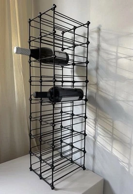 Vintage Vine Bottle Holder Modular Iron Cage For Bottles - Image 1 of 4