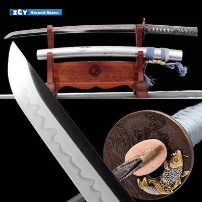 Navaja Espada Katana Samurai Japón Templada Afilada Arcilla Wakizashi T10 Calidad-Q7918 Foto 1 de 4