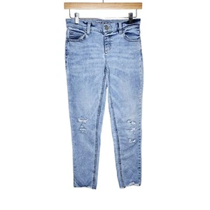 Justice Size 14 Distressed Deconstructed Medium Wash Jeggings Jeans Girls #3080 - Picture 1 of 4
