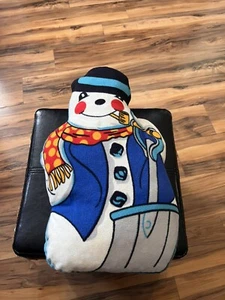 Vintage Snowman Fabric Panel 1978 Blueridge Winkler Pillow - Picture 1 of 4