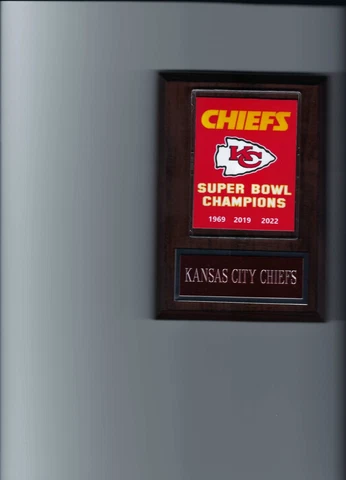 KANSAS CITY CHIEFS SUPER BOWL CHAMPIONS PLAQUE KC FOOTBALL NFL CHAMPS NEW !! Cover