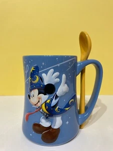 Disneyland Paris 20th anniversary 3d Mickey Mouse ceramic tankard mug & spoon - Picture 1 of 9