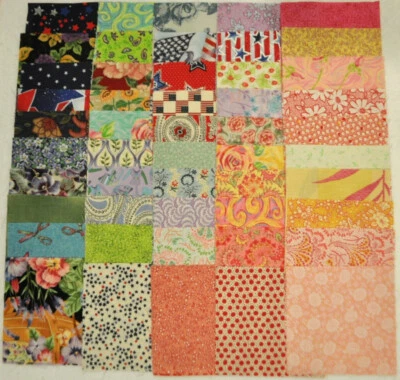 Assorted 3" Squares Charm Pack, 50 pieces, 100% cotton - Image 1 of 3