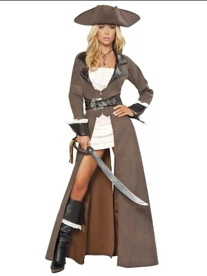 Sexy Disfraz de Capitán Pirata Roma De Lujo Para Mujer 4 Piezas Ren Fair Juego de Juegos con disfraces M Foto 1 de 4