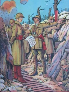 06F21 Antica Illustrazione il Rallic - Truppe Colonial Trincea 1914 14/18 - Imagen 1 de 2