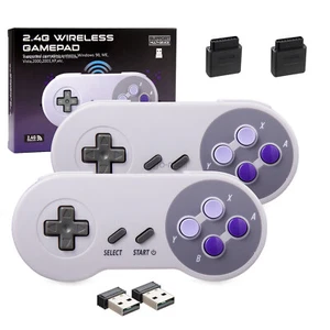 2.4G Wireless Gamepad for Super NES Nintendo Entertainment System SFC SNES - Picture 1 of 44