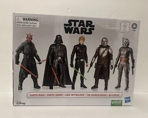 Star Wars Maul, Vader, Skywalker, Mandalorian, Bo-Katan 6" Heros & Villians Set - Picture 1 of 3