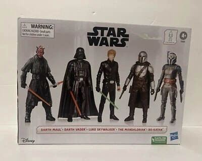 Star Wars Maul, Vader, Skywalker, Mandalorian, Bo-Katan 6" Heros & Villians  Set - Image 1 of 3