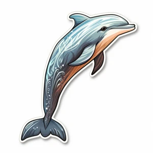 Autoaufkleber Sticker Niedlicher Delfin Aufkleber - Picture 1 of 1