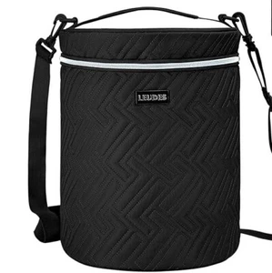 Leudes Knitting Bag Yarn Storage Black Water Resistant 10x10x12 - Picture 1 of 7