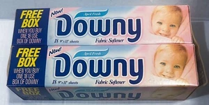 Vintage Downy Fabric Softener Dryer Sheets April Fresh Box 1987 Lot Of 2 Boxes - Picture 1 of 9