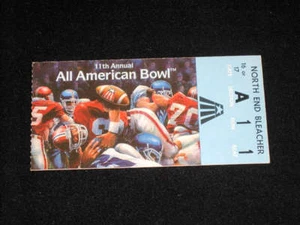 Boleto de All American Bowl 1987 - Virginia y Byu - Imagen 1 de 1