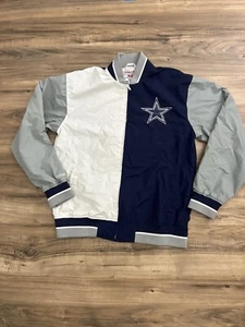 Mitchell & Ness Throwback Dallas Cowboys Varsity Jacket Full Zip Sz L Super Bowl - Picture 1 of 15