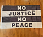 No Justice No Peace Flagge 3 x 5 Fuß | Qualität Premium Haus Banner Zimmerdekor