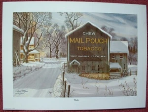 MAIL POUCH OLD BARN WINTER ARTIST SIGNED LIMITED EDITION WALL ART PRINT #/500 - Picture 1 of 1