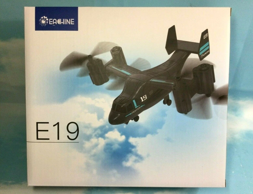 Eachine E19 Quadcopter FPV 110° Wide-angle 720P HD Camera Land & Air 2 Batteries - Image 1 of 4