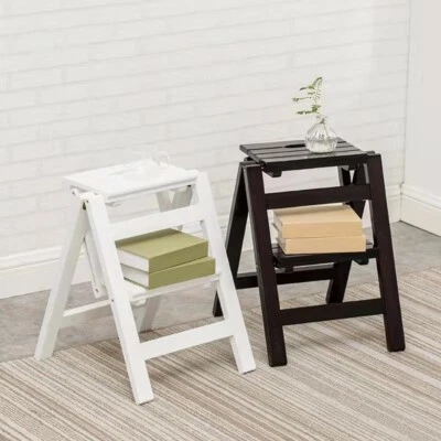 Step Stool, 3-Step folding, portable, made of the solid wood, four colors - Image 1 of 4