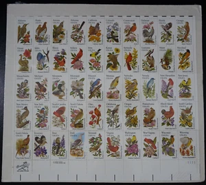 United States - USA - Sheet Of Stamps - Birds No. 1382/1431 x50 Under Plastic - Picture 1 of 2
