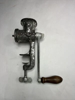 Molinillo de comida de carne de manivela vintage Keystone No 10 Table Mount Foto 1 de 4