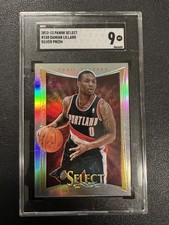 2012-13 Panini Select Damian Lillard RC Silver Prizm SGC 9 Mint #150 Rookie