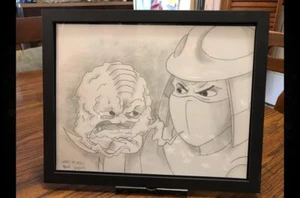 Shredder and Krang Teenage Mutant Ninja Schildkröten Bleistift Kunst Zeichnungen S1 - Bild 1 von 3