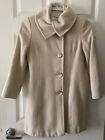 Girls Youth GM Grand Michelle Long Sleeve Solid Ivory Jacket  Trench Coat Size L