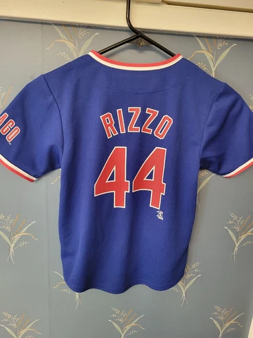 Anthony Rizzo #44 Chicago Cubs MLB Blue Jersey Toddler Size 5 6 Cover