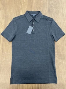 NWT $198 John Varvatos  Pollo Shirt In Charcoal Heather Grey Size: XS(K212J2) - Picture 1 of 3