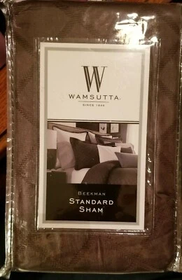 NUEVO Wamsutta Almohada Estándar Falsa - BEEKMAN ~ Humo  Foto 1 de 2