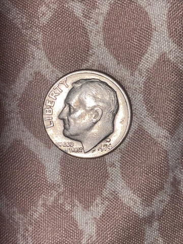 1974  Roosevelt  Dime D Mint Mark, Error Coin Cover