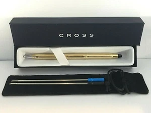 CROSS WOMANS 10k GOLD WOMAN'S GREEK KEY BALLPOINT PEN w/GOLD TRIM #4542 & EXTRAS - Picture 1 of 10