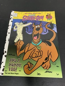 Scooby Doo Coloring book with glow stickers Book 2002 Collectible 15 pgs New - Picture 1 of 12