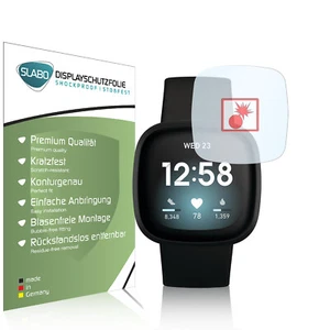 Slabo Panzerschutzfolie für Fitbit Sense | Versa 3 (2er Set) KLAR "Shockproof" - Bild 1 von 6
