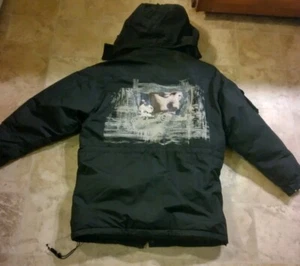 Vintage Makaveli Markenmantel Y2K Daunen Parka mit Kapuze Größe Medium Tupac Shakur - Bild 1 von 18