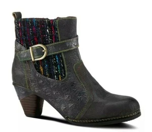 Spring Step L'Artiste Nancies Booties Black Multi Size EU 40 US 9 - Picture 1 of 5