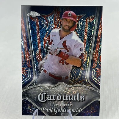 2022 Topps Chrome Paul Goldschmidt P-12 Pinstriped Club Plaque Insert CARDINALS - Image 1 of 2