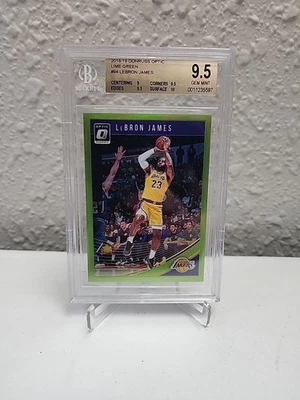 2018-19 Donruss Optic Lime Green /149 LEBRON JAMES #94 BGS 9.5 Gem Mint - Image 1 of 4