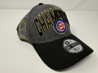 Chicago Cubs 2016 Serie Mundial Campeones New Era Vestuario Flex Fit Sombrero Nuevo con Etiquetas Foto 1 de 4