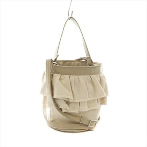 Setukosajitail CITY Handbag Shoulder Bag 2 way round canvas ivory Used 4884bdcc3 - Picture 1 of 8