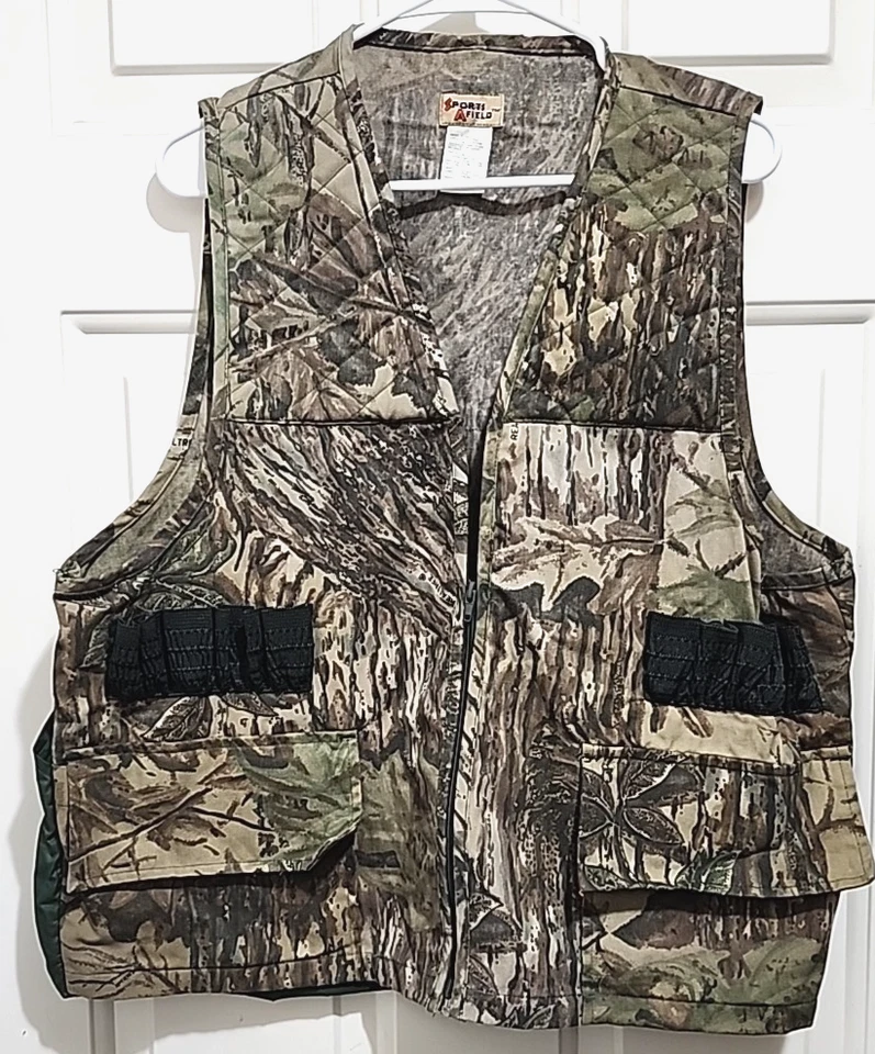 Vintage Sports Afield Realtree Camo Zip Shell Holder Hunting Shooting Vest Men L - Image 1 of 4