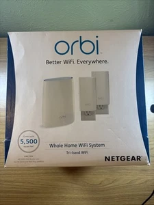 NETGEAR Orbi Tri-Band Whole Home Wi-Fi RBK52W-100NAS (AC3000) (AC2200) 5500sqft - Picture 1 of 3