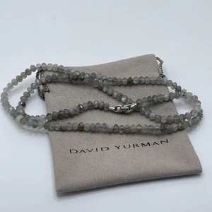 David Yurman Sterling Silver Spiritual Beads Labradorite Chain Necklace 26” - Picture 1 of 5