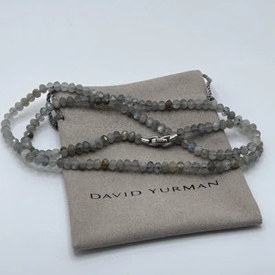 David Yurman Sterling Silver Spiritual Beads Labradorite Chain Necklace 26” - Image 1 of 4