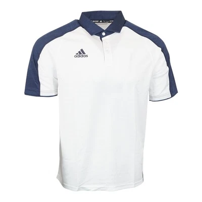 Camisa polo de rendimiento Adidas para hombre 2016 Sideline Climalite en blanco (blanco/azul) Foto 1 de 2