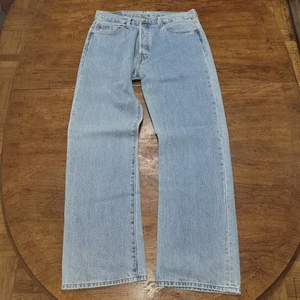 Levi’s 501 Jeans Mens 36x32 Straight Leg Blue Denim - Picture 1 of 15