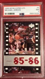 Michael Jordan Living Legend 1998-99 Upper Deck - Michael Jordan #6 PSA 7 (raro) - Imagen 1 de 8