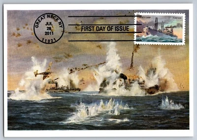 #4550 US Merchant Marine Liberty Ship FDC Maxi Card - Image 1 of 2
