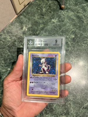 1999 Mewtwo Base Set Shadowless #10 Holo BGS 9 PSA - Image 1 of 2