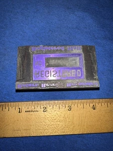 Printing Block ( Registered Mail ) Return Receipt Requested  - Picture 1 of 5