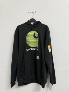 Carhartt Rain Defender Black Pullover Hoodie Size Medium - Picture 1 of 6